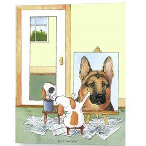 Friendly‎ Doggies Open Edition Art Print ''SELF PORTRAIT' Sealed by Jim Tweedy